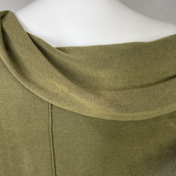 J.Crew Size M classic oversized long open front cardigan Olive Green *Flawed - Picture 4 of 7
